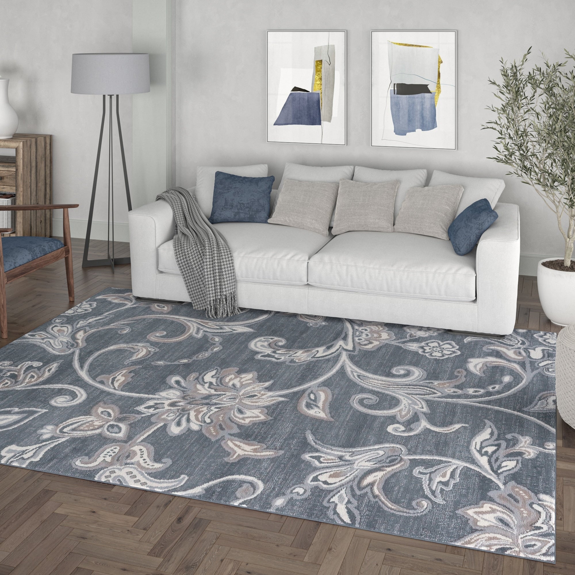 Carrington Transitional Floral & Botanical Indoor Area Rug