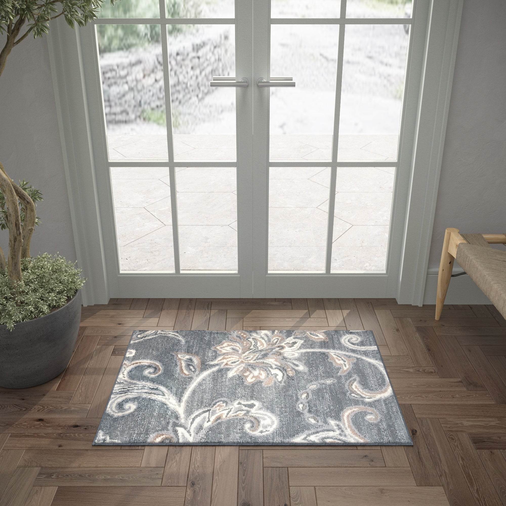 Carrington Transitional Floral & Botanical Indoor Area Rug