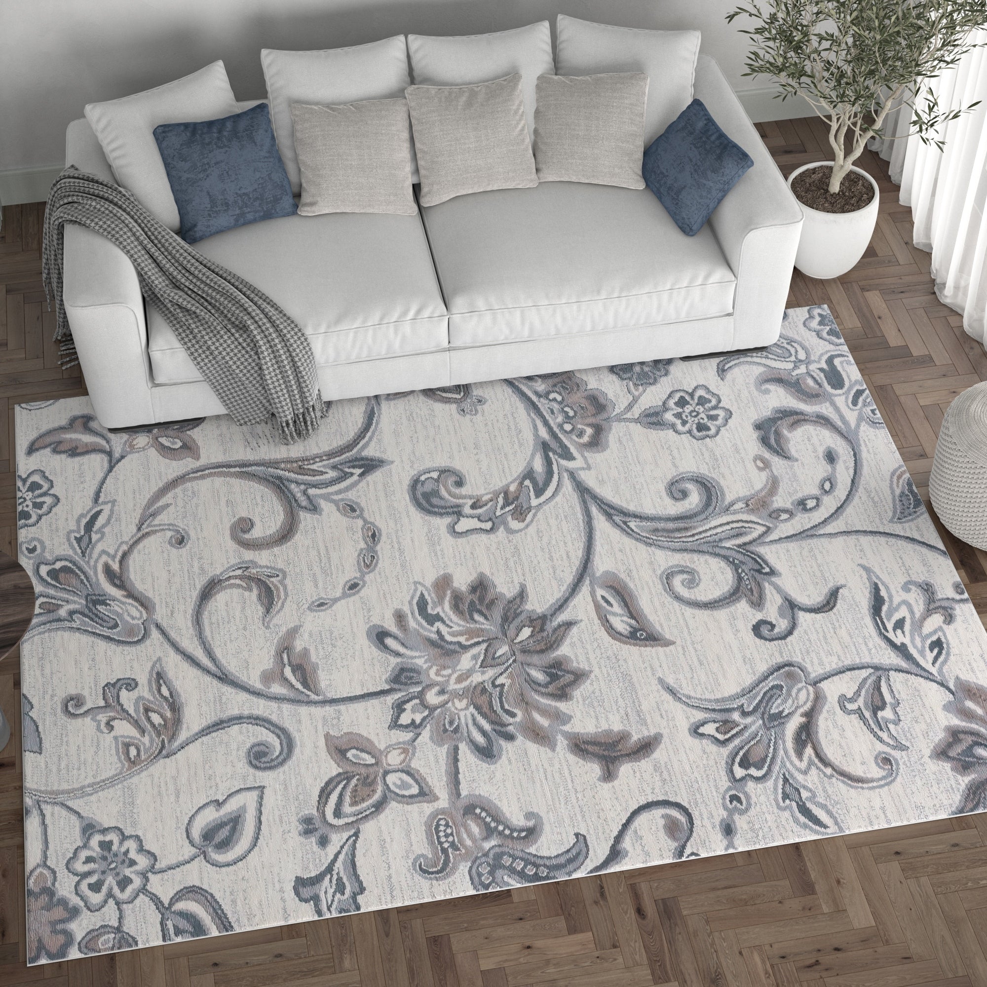 Carrington Transitional Floral & Botanical Indoor Area Rug