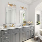 Applique murale moderne en verre à 3 lumières pour salle de bain