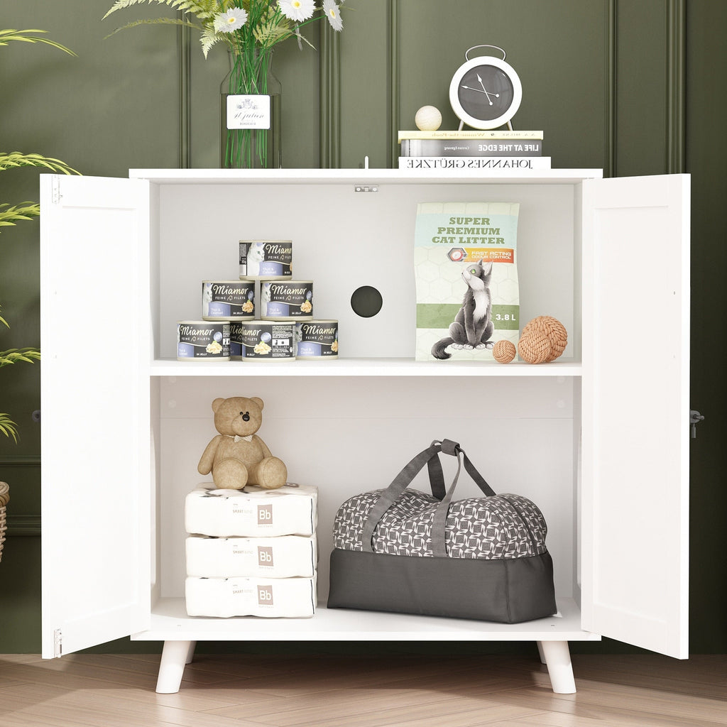 Bac à litière pour chat, maison pour chat, table d'appoint, porte, armoire, bibliothèque