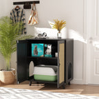 Bac à litière pour chat, maison pour chat, table d'appoint, porte, armoire, bibliothèque