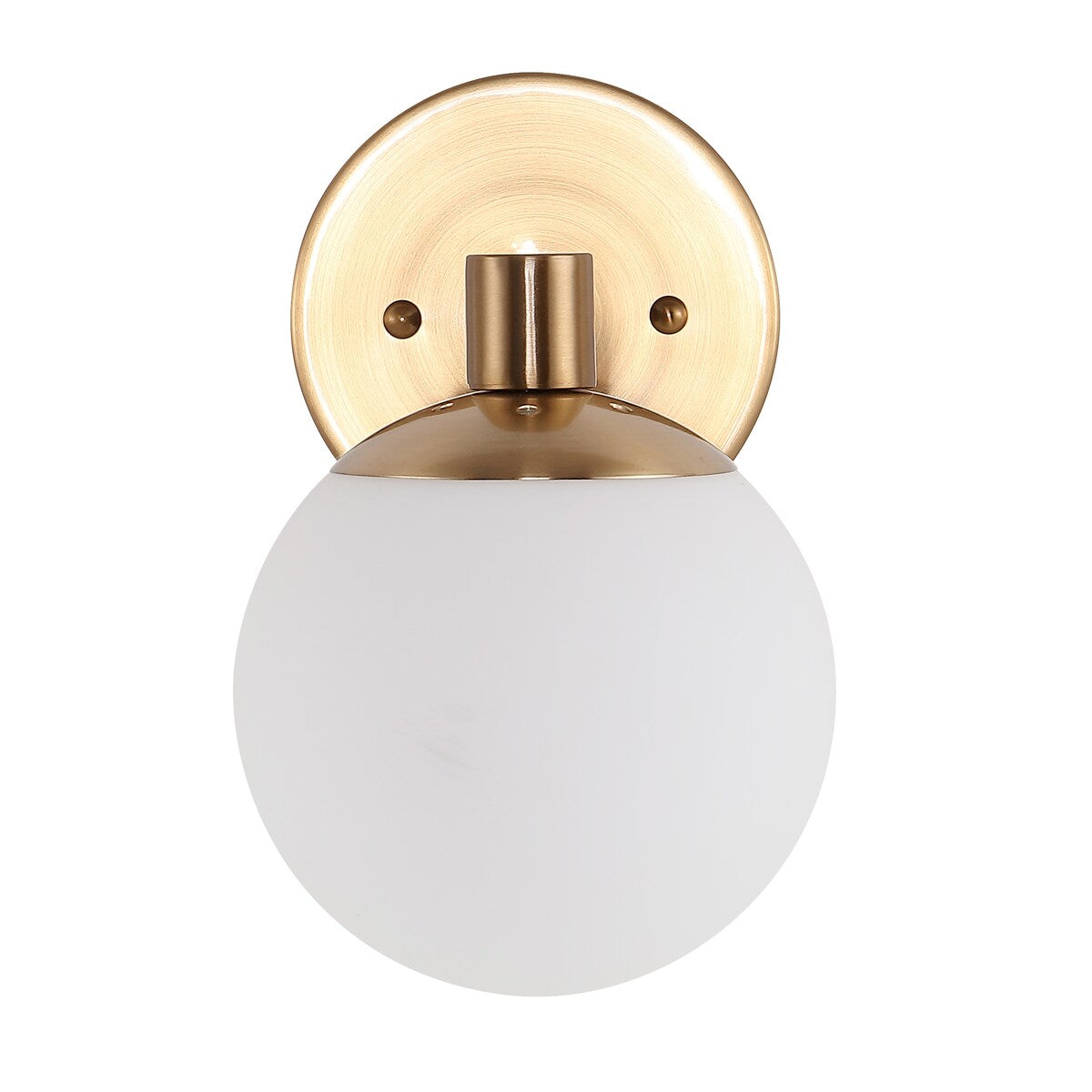 Cecil Globe Metal/Frosted Glass Modern Contemporary LED Vanity, by JONATHAN Y