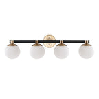 Cecil Globe Metal/Frosted Glass Modern Contemporary LED Vanity, by JONATHAN Y