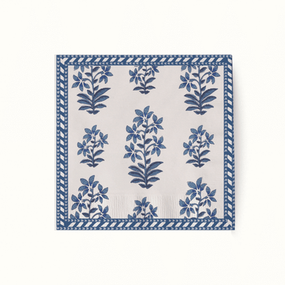 Peter Dunham + Hudson Grace Blue Fez et Shani, lot de 50 serviettes à cocktail