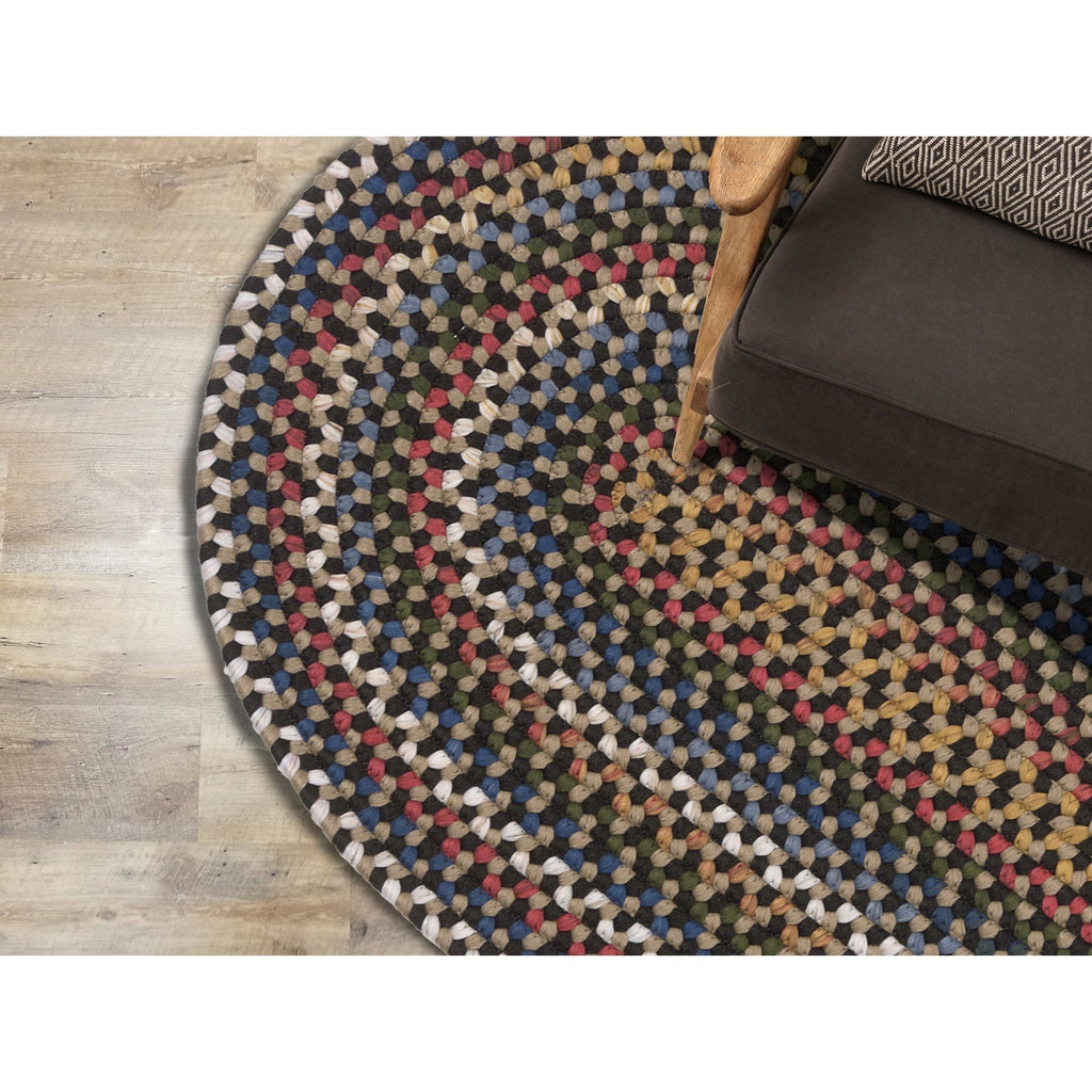 Colonial Mills Wayland Handmade Farmhouse Multicolor Braided Oval Rug