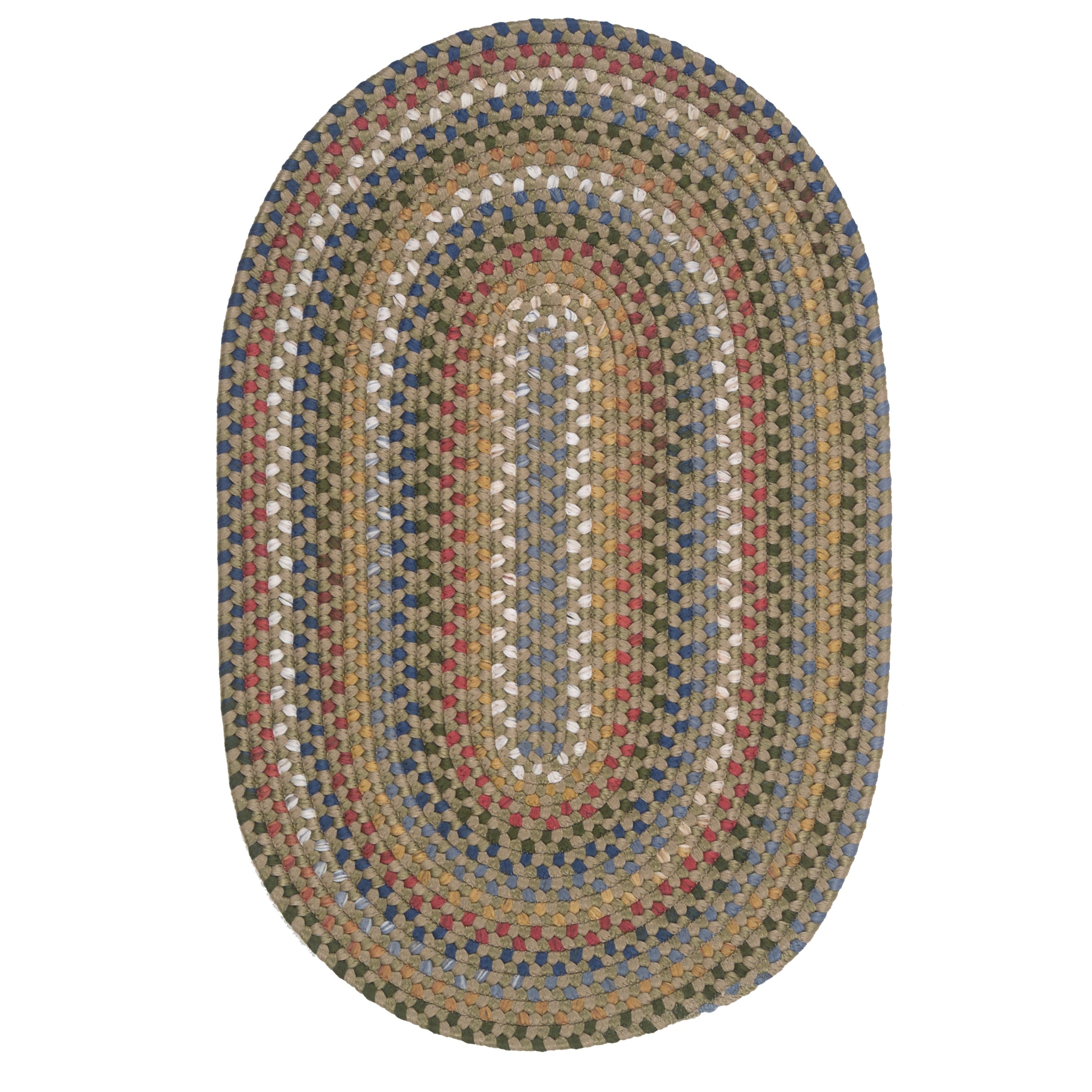 Colonial Mills Wayland Handmade Farmhouse Multicolor Braided Oval Rug