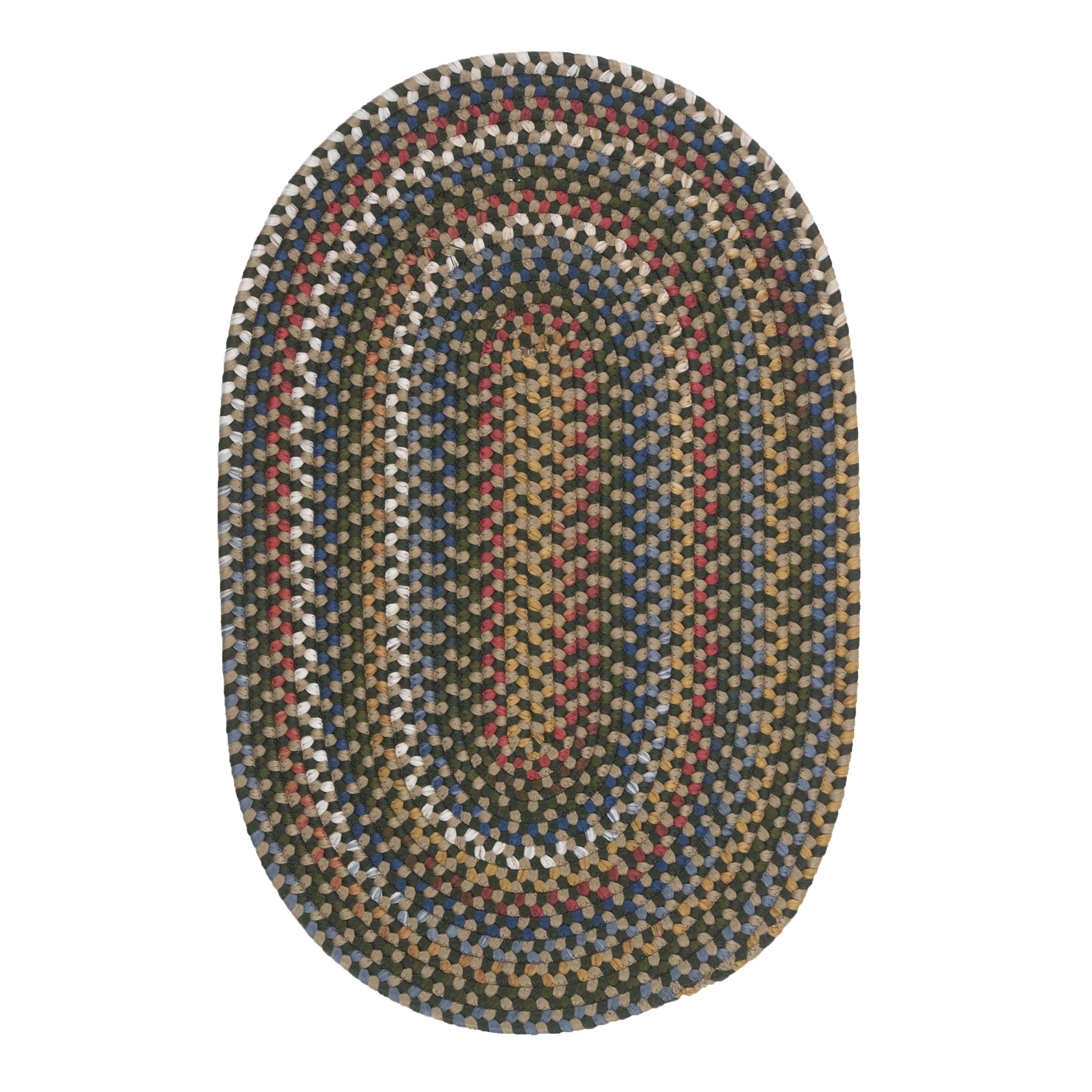 Colonial Mills Wayland Handmade Farmhouse Multicolor Braided Oval Rug