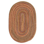Colonial Mills Worley Rustic Farmhouse Braided Multicolor Oval Rug