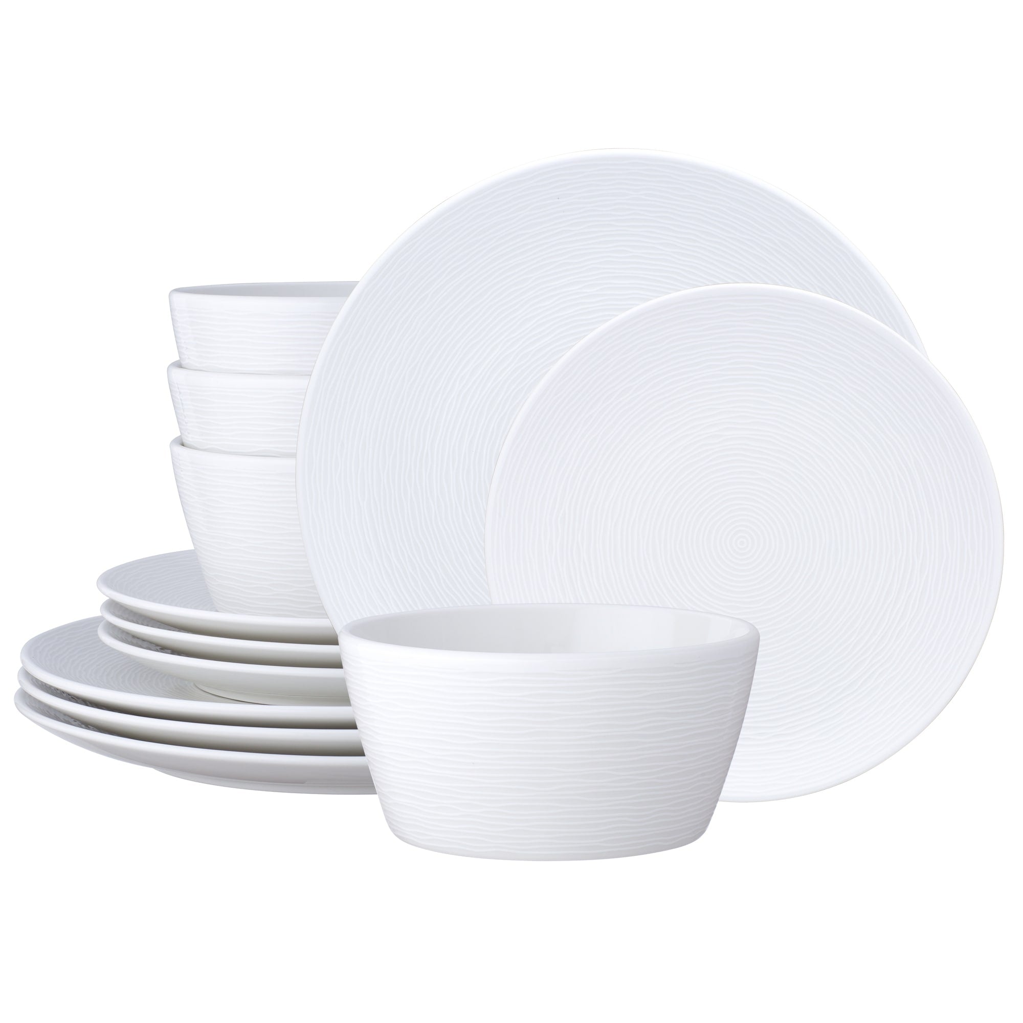 Service de table Noritake Colorscapes Swirl 12 pièces, coupe, service pour 4 personnes