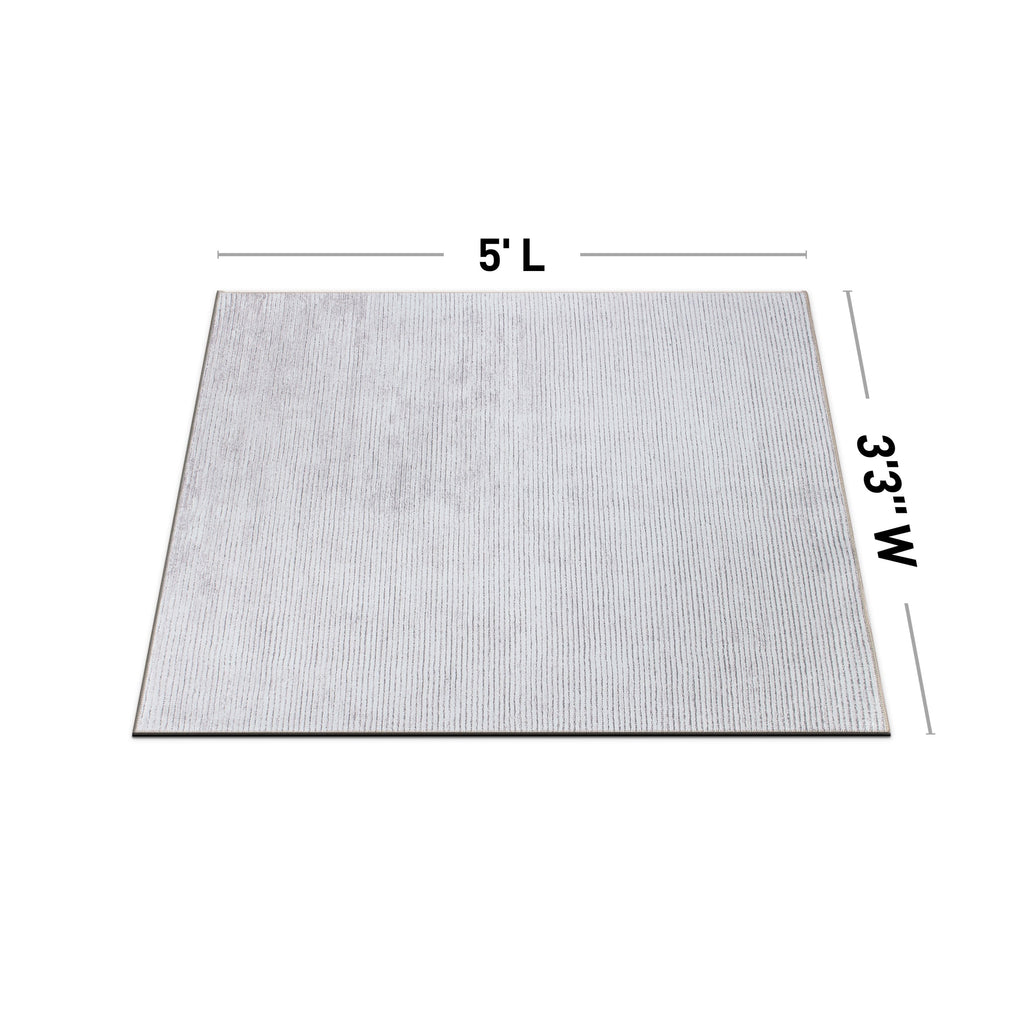 Contemporary Distressed Stripe Machine Washable Area Rug