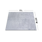 Contemporary Distressed Stripe Machine Washable Area Rug