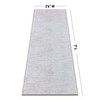 Contemporary Distressed Stripe Machine Washable Area Rug