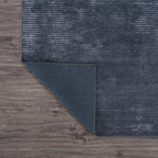 Contemporary Distressed Stripe Machine Washable Area Rug