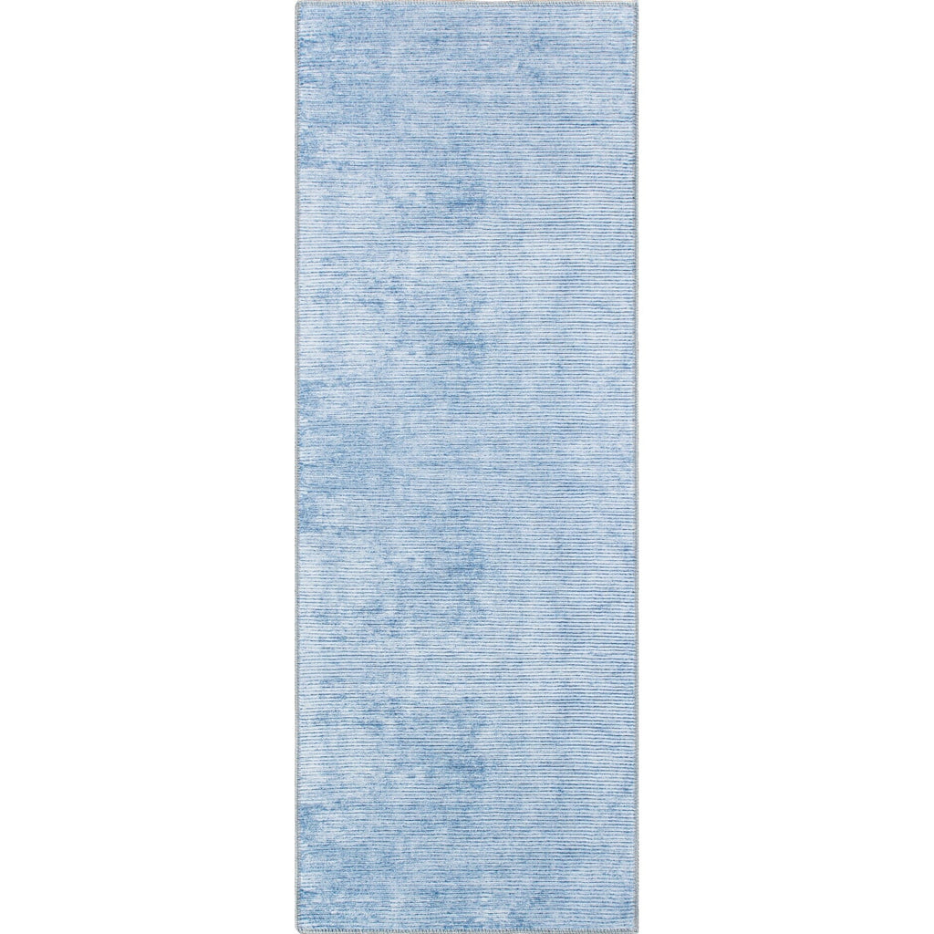 Contemporary Distressed Stripe Machine Washable Area Rug