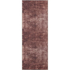 Contemporary Distressed Stripe Machine Washable Area Rug