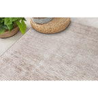 Contemporary Distressed Stripe Machine Washable Area Rug