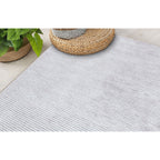 Contemporary Distressed Stripe Machine Washable Area Rug