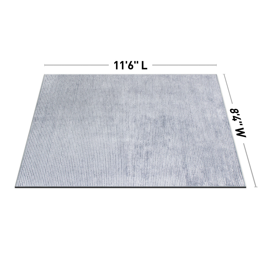 Contemporary Distressed Stripe Machine Washable Area Rug