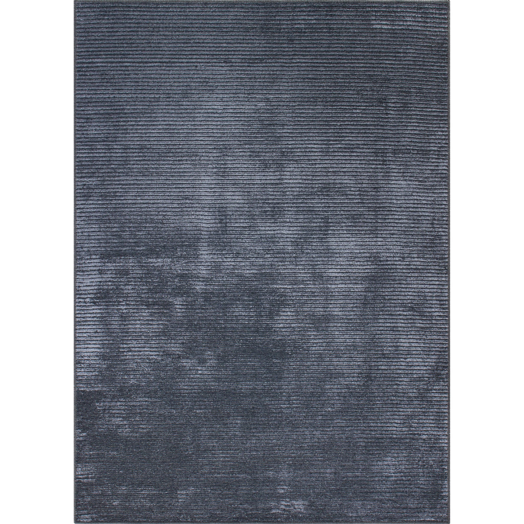 Contemporary Distressed Stripe Machine Washable Area Rug