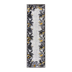 Contemporary Floral Border Indoor/Outdoor Area Rug
