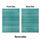 Contemporary Stripe Reversible Plastic Outdoor Rugs