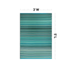 Contemporary Stripe Reversible Plastic Outdoor Rugs