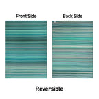 Contemporary Stripe Reversible Plastic Outdoor Rugs