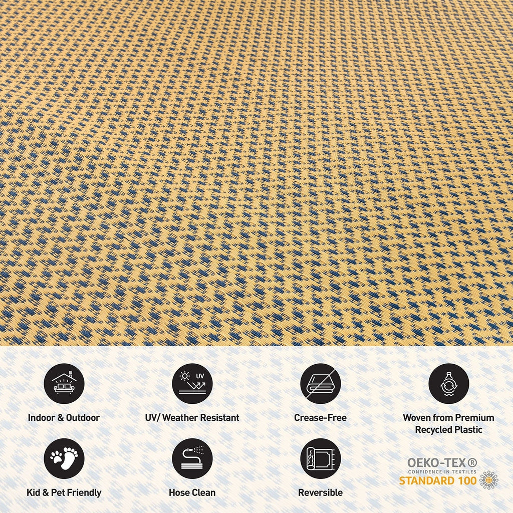 Contemporay Solid Reversible Plastic Outdoor Rugs