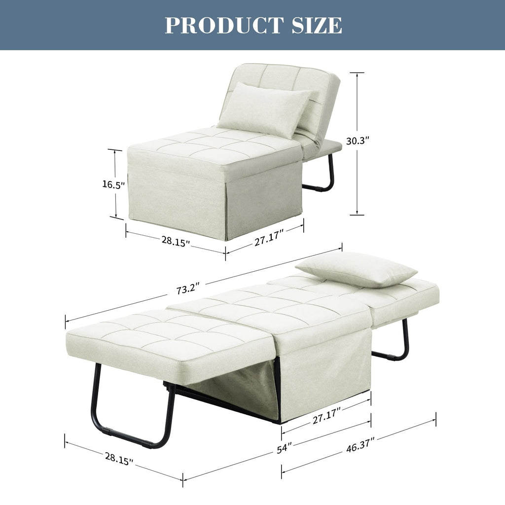 Canapé-lit convertible, canapé-lit, fauteuil inclinable, ottoman, pliable, pour salon