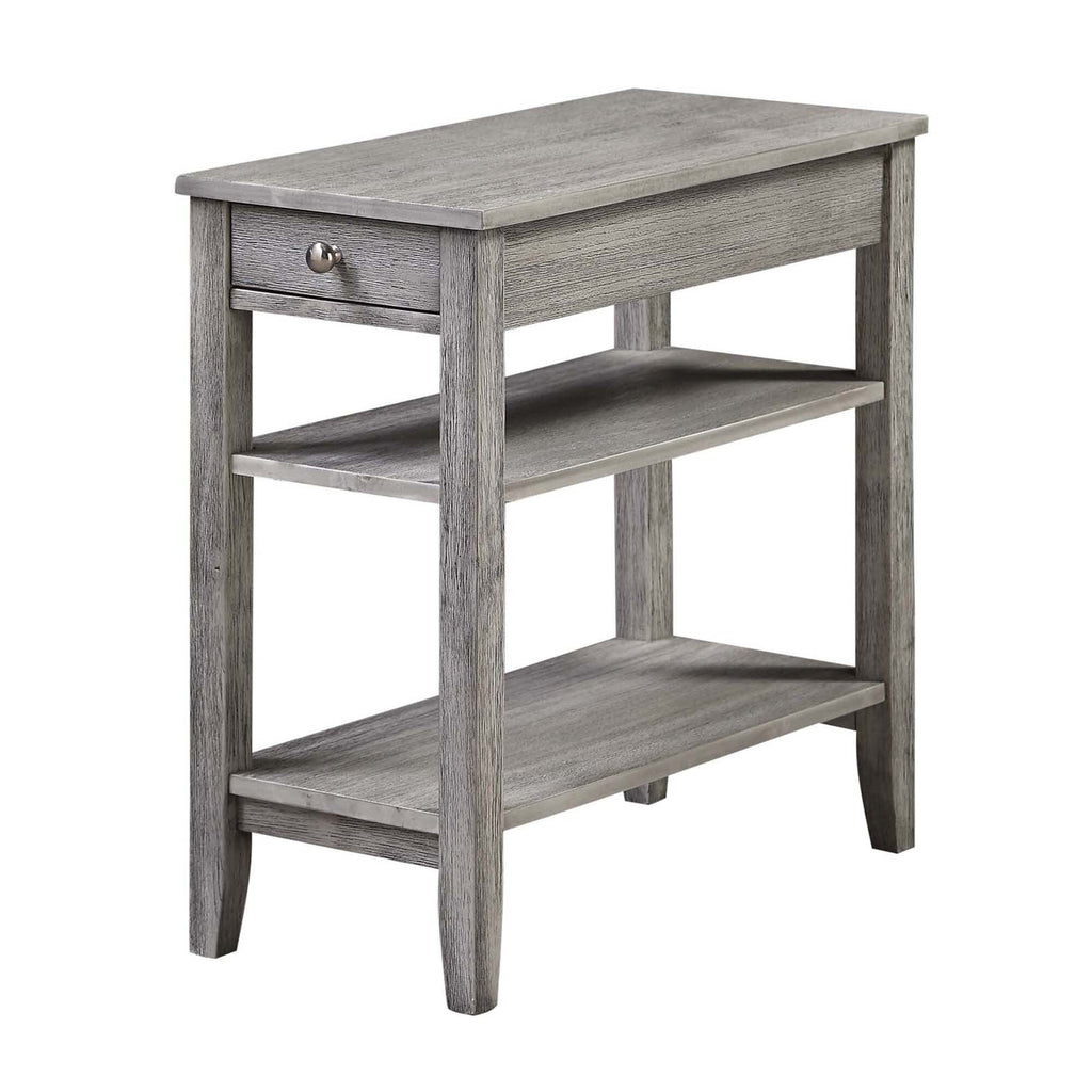 Convenience Concepts American Heritage 1 Drawer Chairside End Table with Shelves