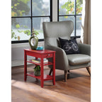 Convenience Concepts American Heritage 1 Drawer Chairside End Table with Shelves