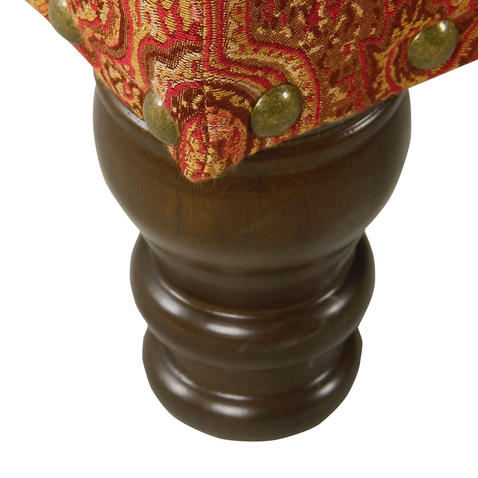 Banc de rangement rembourré Copper Grove Muscari avec bordure cloutée