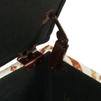 Banc de rangement rembourré Copper Grove Muscari avec bordure cloutée