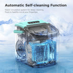 Countertop Portable Ice Maker with Self-cleaning ,9 Bullet Ice Cubes in 6 Mins, Comes with Ice Basket and Ice Scoop