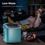 Countertop Portable Ice Maker with Self-cleaning ,9 Bullet Ice Cubes in 6 Mins, Comes with Ice Basket and Ice Scoop