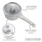 Country Kitchen Non-Stick Cast Aluminum Cookware Set - Durable Kitchen Cookware for Everyday Cooking, 6-11 Pc