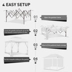 Gazebo escamotable en acier Cozywor de 11 pi x 11 pi avec moustiquaire