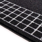 Checkered Border Non-slip Contemporary 26-inch Wide Runner Rug