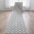 Tapis d'escalier moderne Harlow Trellis sur mesure