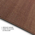 Custom Size Solid Design Beige,Brown,Red Color Non-Slip Rubber Backing- 26 Inch Wide x Your Choice of Length Runner Rug