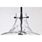 Daelan Clear Dimpled Glass Single Light Pendant Light - 12in