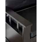 Banc d'entrée de rangement à plateau rabattable en bois de dahlia