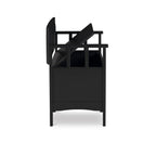 Banc d'entrée de rangement à plateau rabattable en bois de dahlia