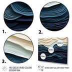 Designart Blue And White Coastal Wave S Edge Coastal Minimalism Blue Wall Decor Coastal Living Room Framed Canvas Art