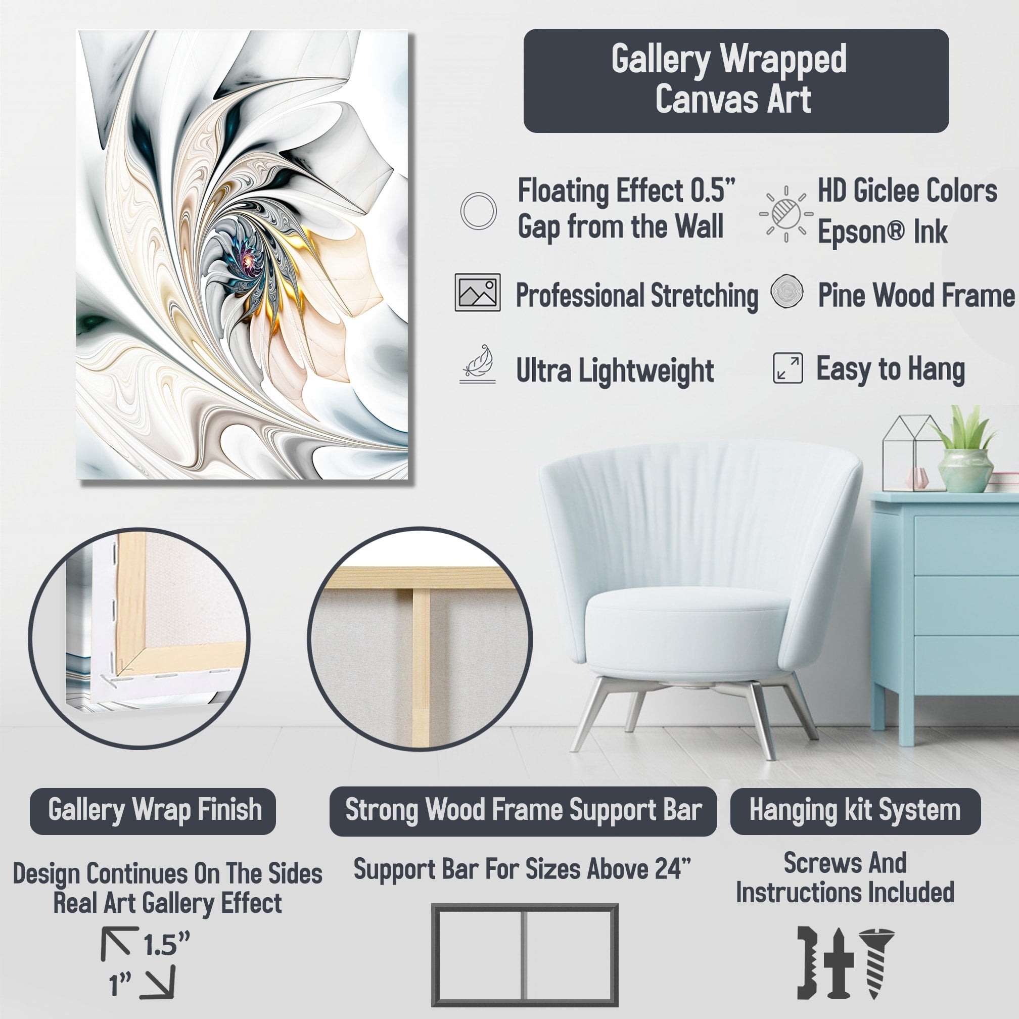 Designart Board Stained Abstract Art Abstract Canvas Wall Art Print 2 Piece Set