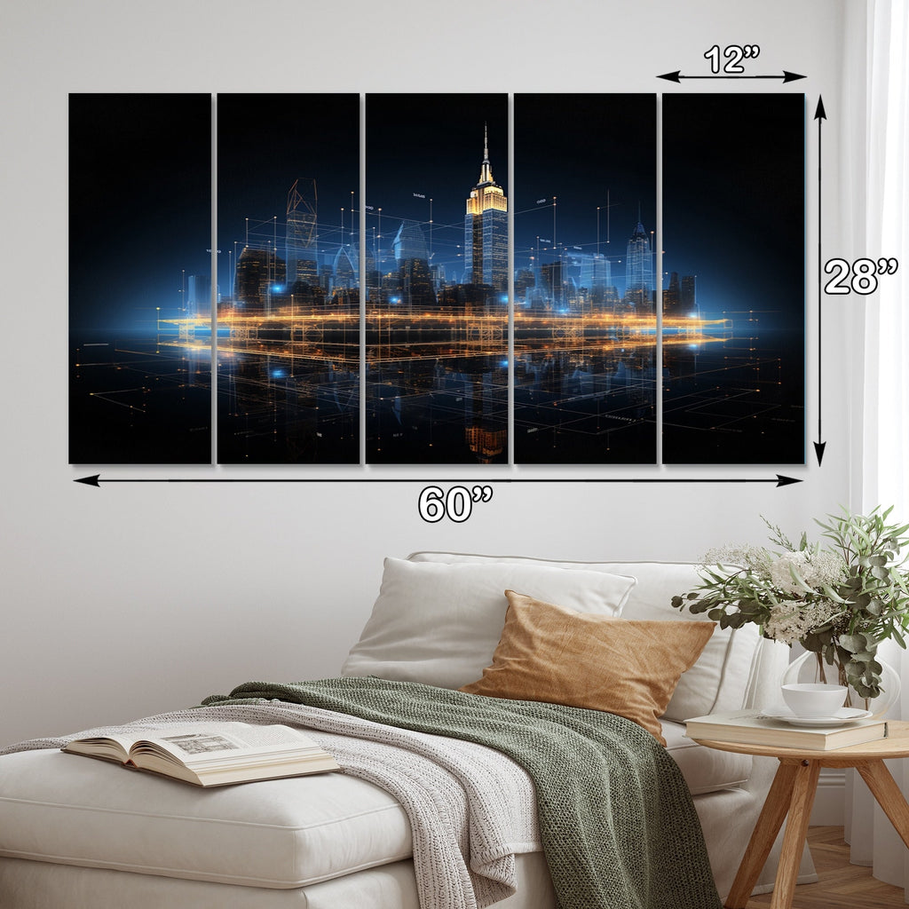 Designart Christianity Pentecost Fire Spiritual Multipanel Wall Art Living Room set