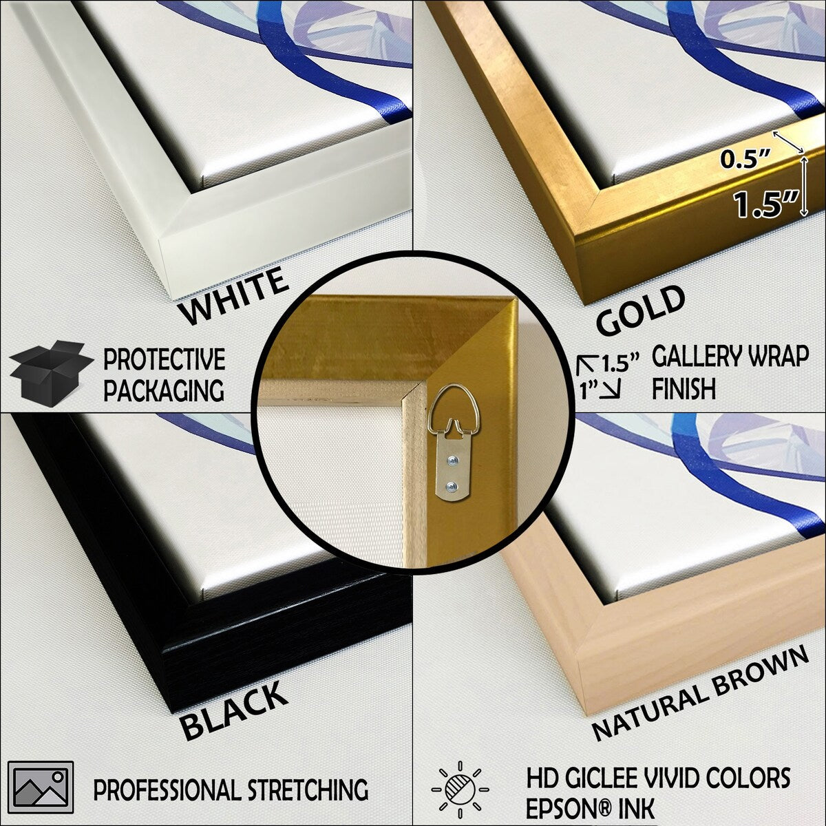 Designart Green Gold Minimalism Poteries I Abstract Spirals Framed Wall Art Living Room