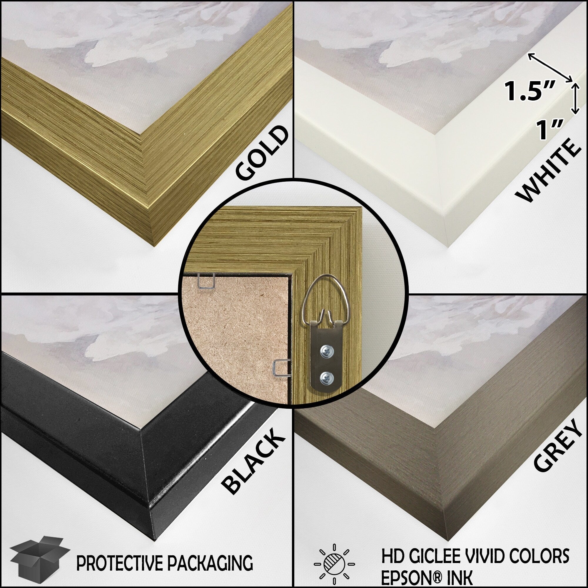 Designart Under Water Blue And White Corals Collage Coastal Framed Canvas Wall Art