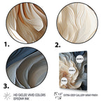 Designart White And Blue Feather Spiral II Abstract Geometric Blue Wall Decor - Modern Entryway Framed Wall Art